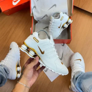 Nike Shox NZ Prime Branco/Dourado